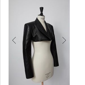 Kimhekim PS22 EMMA VEGAN LEATHER CROPPED JACKET